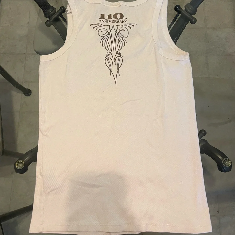 Harley-Davidson Cream Tank Top with Winged Logo - Picture 2 of 5